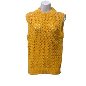 ROXY EUC gold knit sweater vest size S
